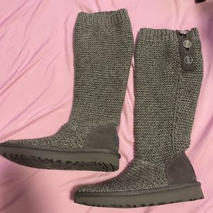 Ugg Knit boots gray Size 5